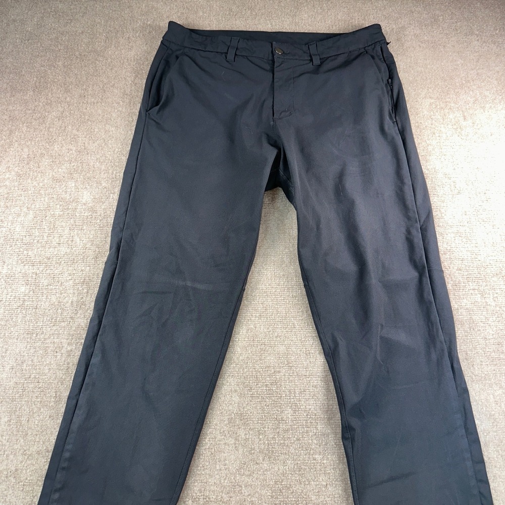Lululemon Commission Pant Slim Black Mens 34x32 Technical Chino Trousers